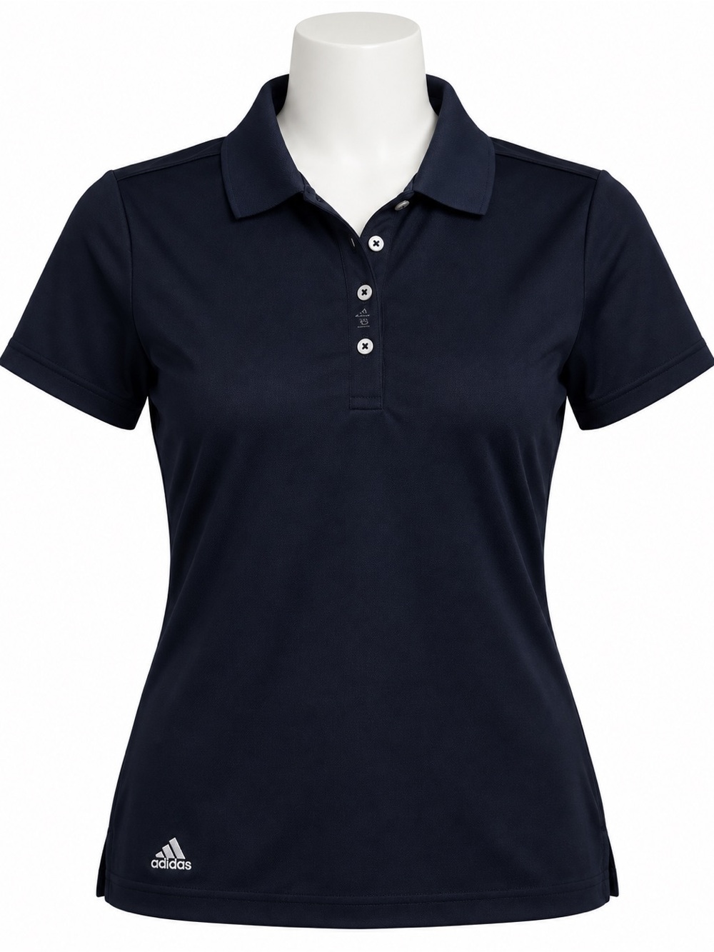 adidas Women's Navy Short-Sleeve Polo